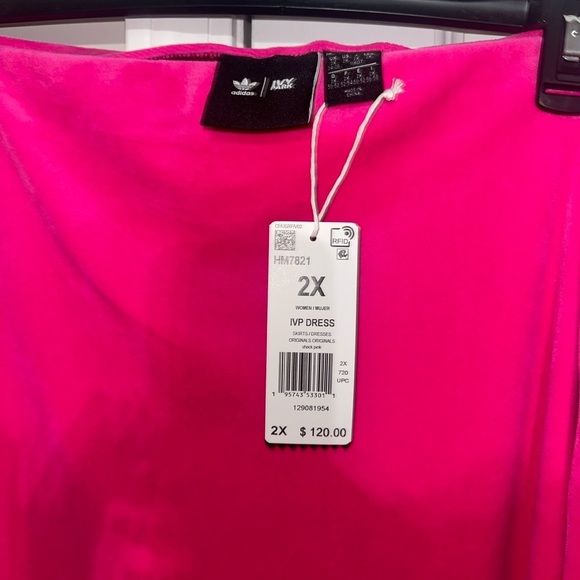 Adidas Ivy Park Hot Pink Midi Dress - Picture 5 of 5